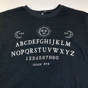 OUIJA BOARD SWEATSHIRT Sz Uni M goth gothic emo punk rock witch spooky Hot Topic